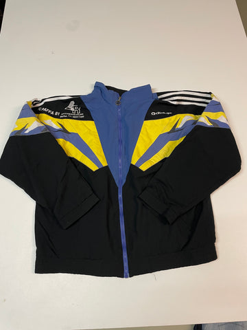 Adidas Vintage Trackjacket Nylon Stoff aus Regenjacke L 8941