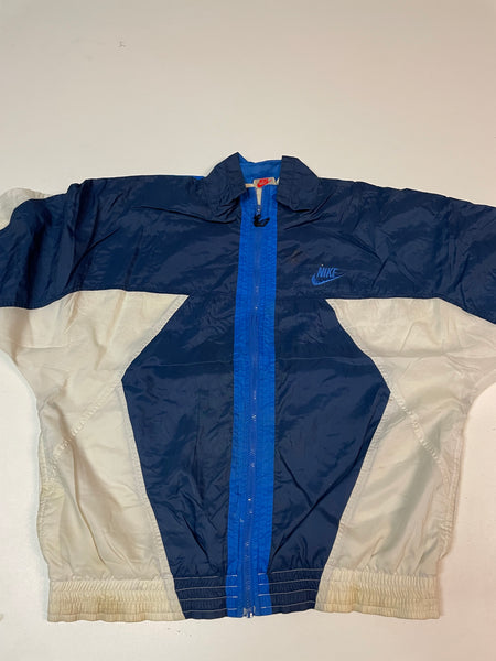 Nike Vintage Trackjacket Nylon Stoff aus Regenjacke L 9882