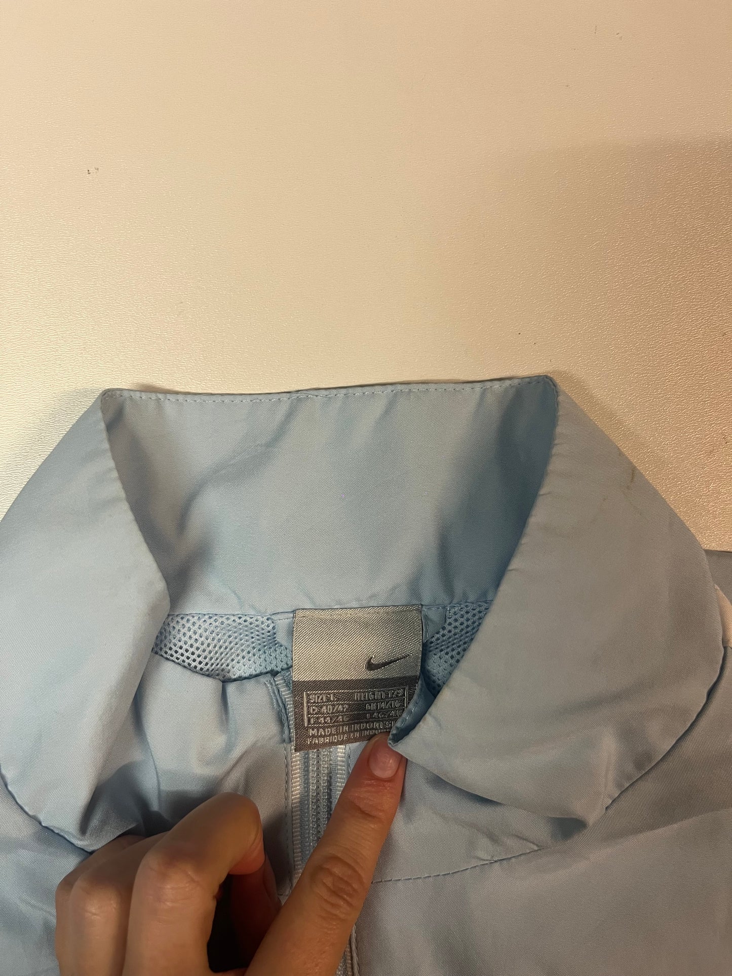 Vintage Nike Regenjacke babyblau L fit S 5747