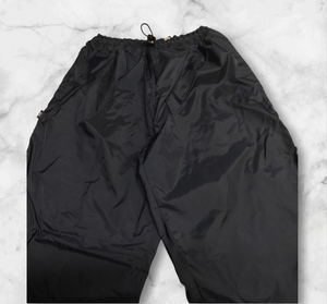 Adidas Vintage Trackpants M Full Navy Stoff aus Regenjacke #9593