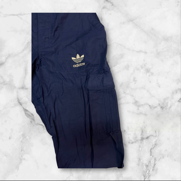 Adidas Vintage Trackpants Baggy Nylon Stoff aus Regenjacke #8818 Gr S