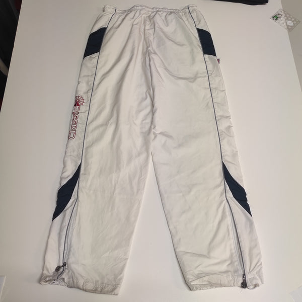 Reebok Vintage Trackpants White M Nylon Stoff aus Regenjacke M #9377