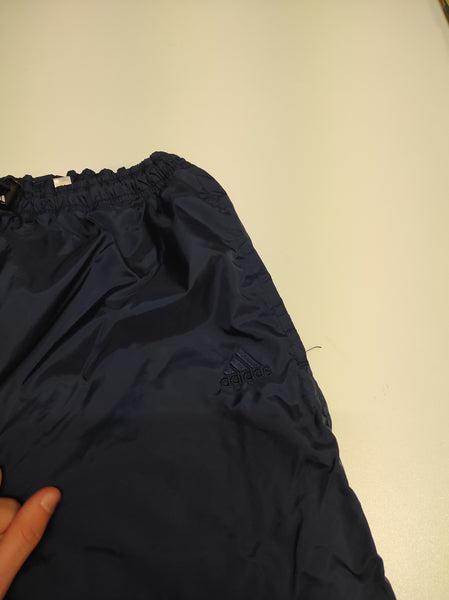 Adidas Vintage Trackpants M Full Navy Stoff aus Regenjacke #9593