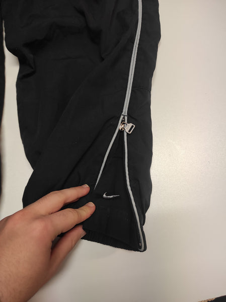 Nike Trackpants M Vintage Baggy Reflective Nylon Stoff aus Regenjacke #622