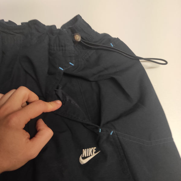 Nike Vintage Trackpants Baggy Nylon Stoff aus Regenjacke M #9165