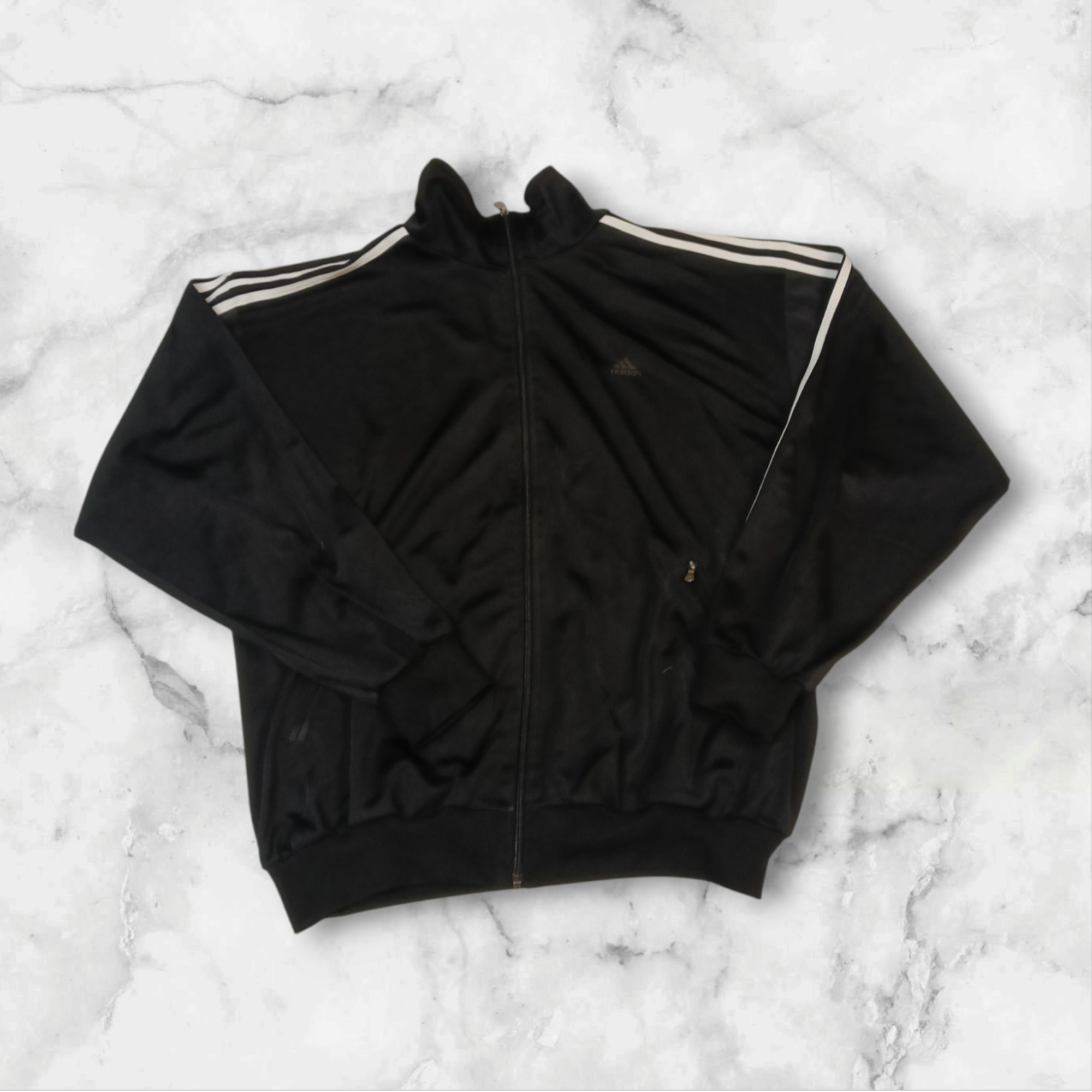 Adidas Vintage Trackjacket Nylon Stoff aus Regenjacke L 997