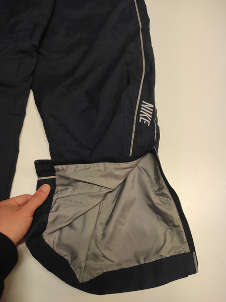 Nike Trackpants M - L Vintage Baggy Reflective nylon Stoff aus Regenjacke #1147
