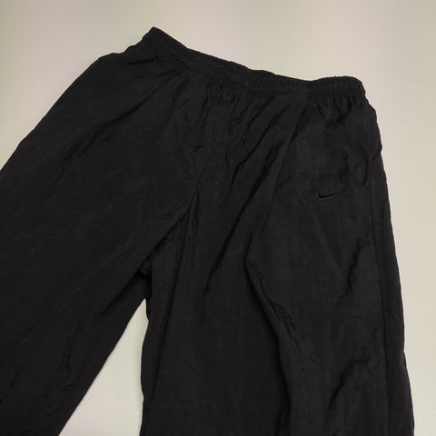 Nike Trackpants full black Vintage Baggy L Nylon Stoff aus Regenjacke #8547