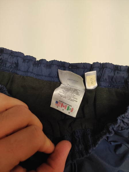 Adidas Vintage Trackpants M Full Navy Stoff aus Regenjacke #9593