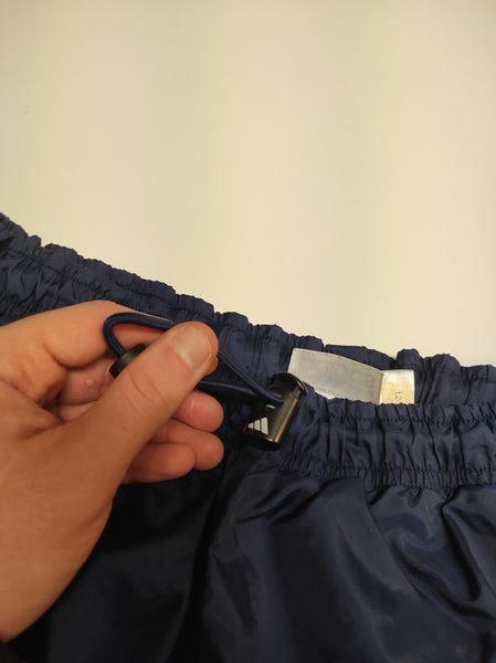 Adidas Vintage Trackpants M Full Navy Stoff aus Regenjacke #9593