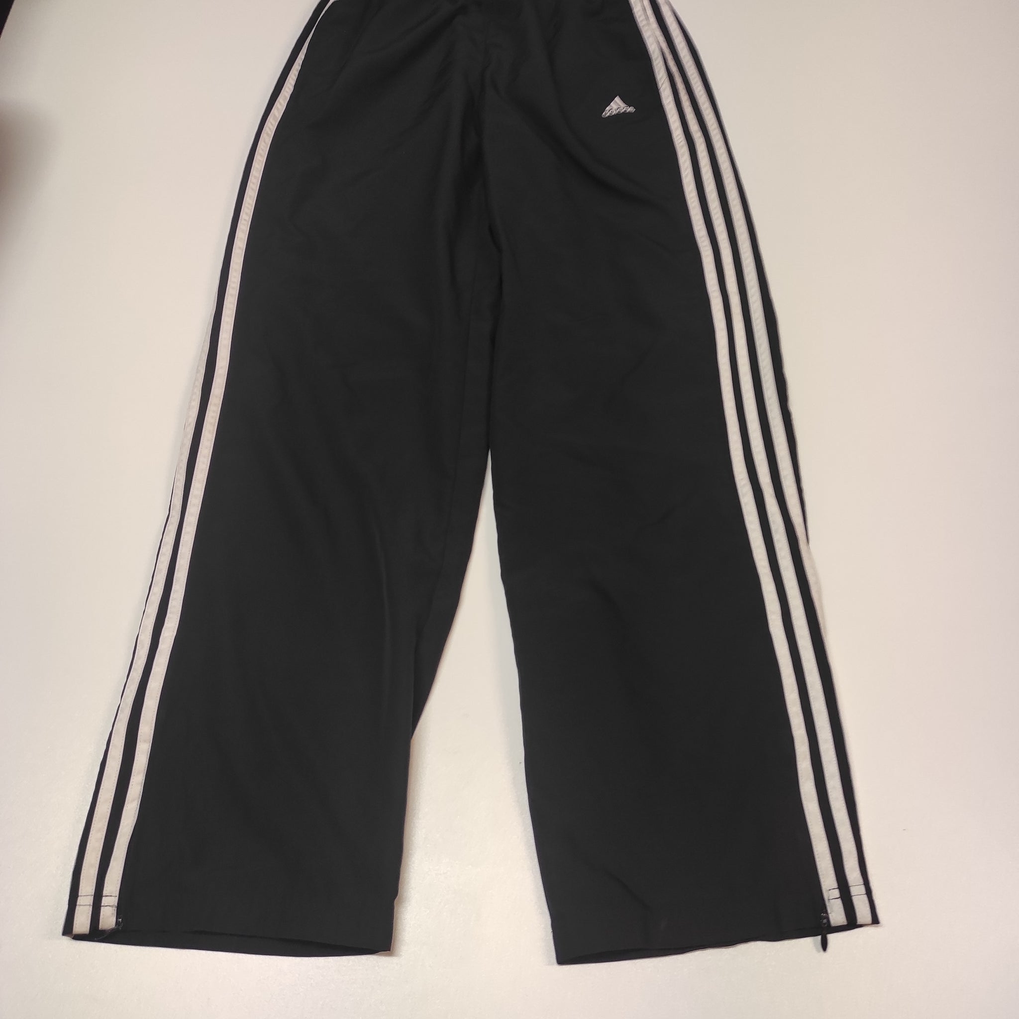 Adidas Vintage Trackpants S baggy nylon stoff aus Regenjacke #8074