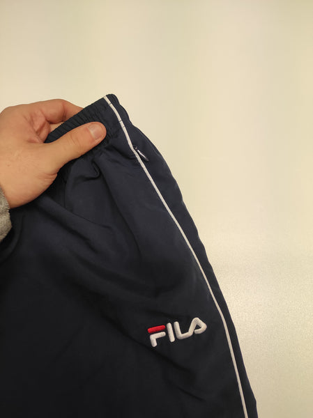 Fila Vintage Reflective Trackpants M Baggy Nylon Stoff aus Regenjacke #9849