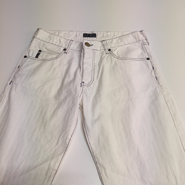 Armani Vintage White Jeans Baggy L #9205