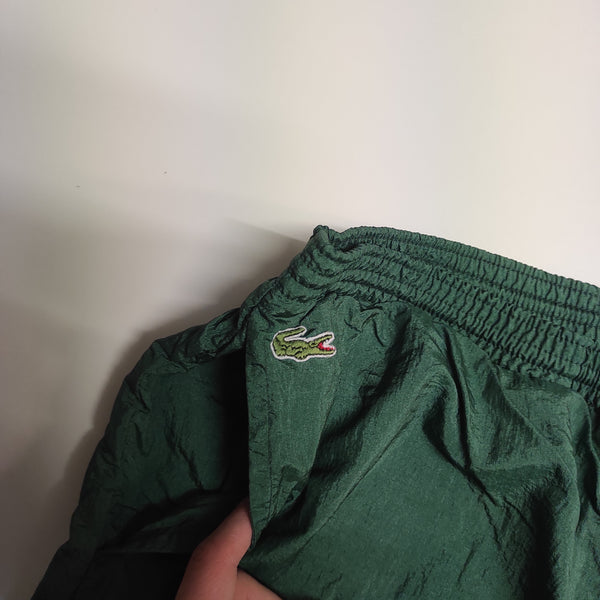 Lacoste Vintage Trackpants Baggy Nylon Stoff aus Regenjacke #9044 Gr S