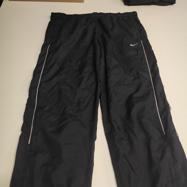 Nike Trackpants Vintage M Baggy Nylon Stoff aus Regenjacke Reflective #9208