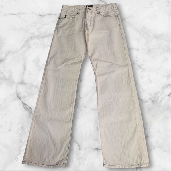 Armani Vintage White Jeans Baggy L #9205