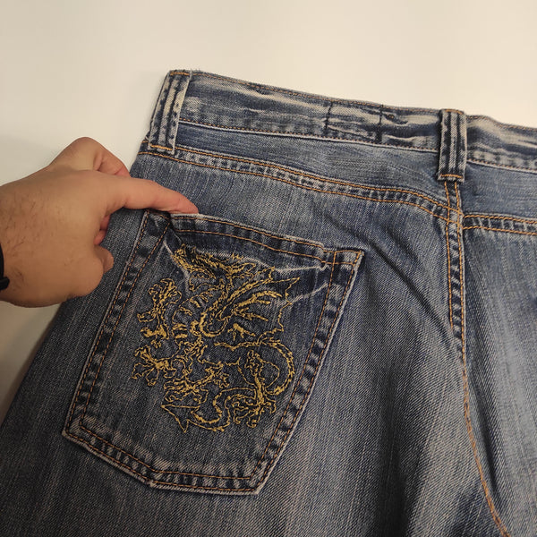 Replay Vintage Dragon Baggy Jeans L #9401