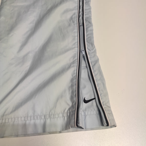 Nike Vintage Trackpants Babyblue  L Baggy Nylon Stoff aus Regenjacke #8109