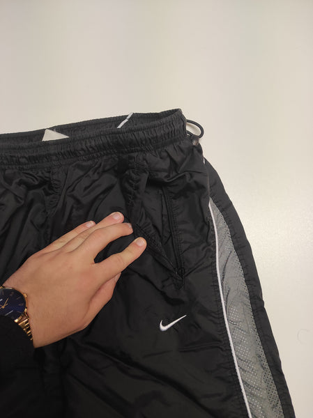Nike Trackpants Vintage L Baggy Nylon Stoff aus Regenjacke #1144
