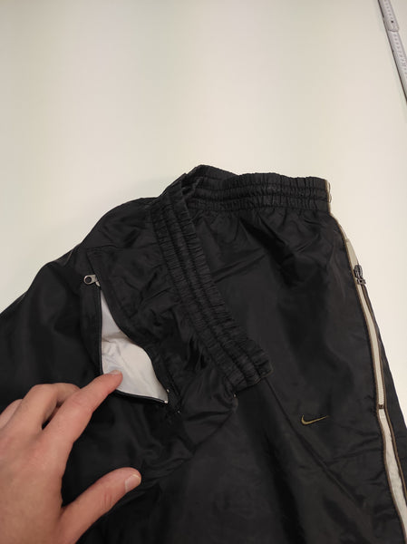 Nike Trackpants Vintage Baggy L Nylon Stoff aus Regenjacke #1219