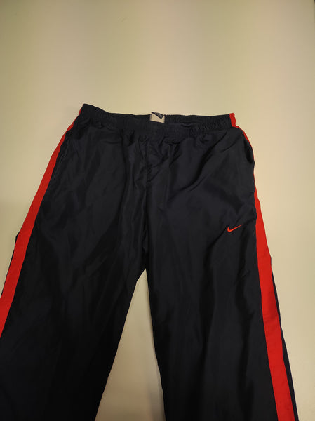 Nike Trackpants Vintage Baggy nylon Stoff aus Regenjacke M - L #9617 Red stripes