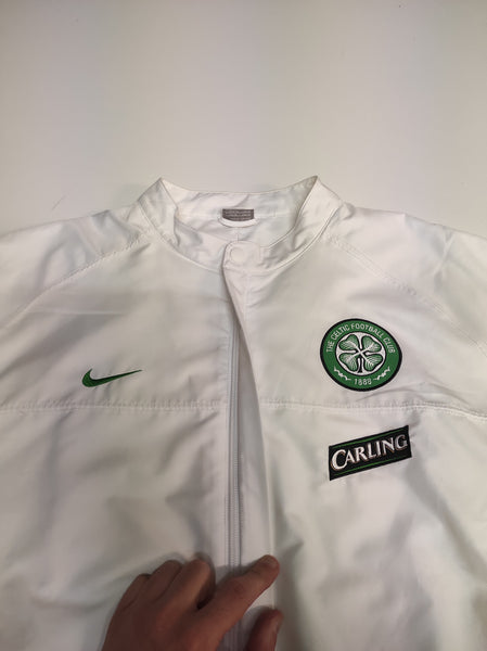 Nike x Celtic Glasgow Vintage White Trackjacket L #9577